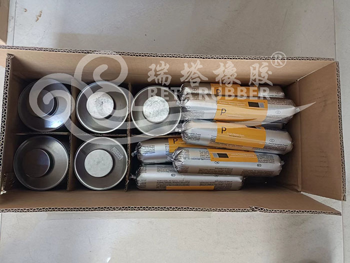 瑞塔橡胶滚筒包胶用冷粘胶水等施工材料发货